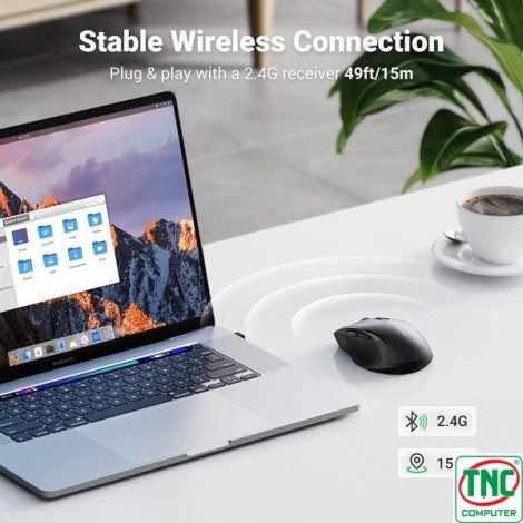 Chuột văn phòng không dây Bluetooth 5.0 và Wireless 2.4G Ugreen 15508 